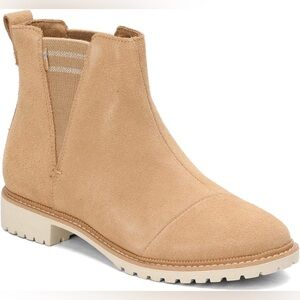 TOMS Cleo Suede Boots in Tan